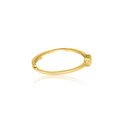 Minimal Gold Heart Adjustable Ring