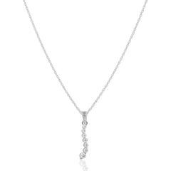 Dimond Drop Sliver Necklace Jewelry Set   Made Using Premium 925 Sterling Silver