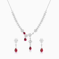 Ruby Red Necklace Set