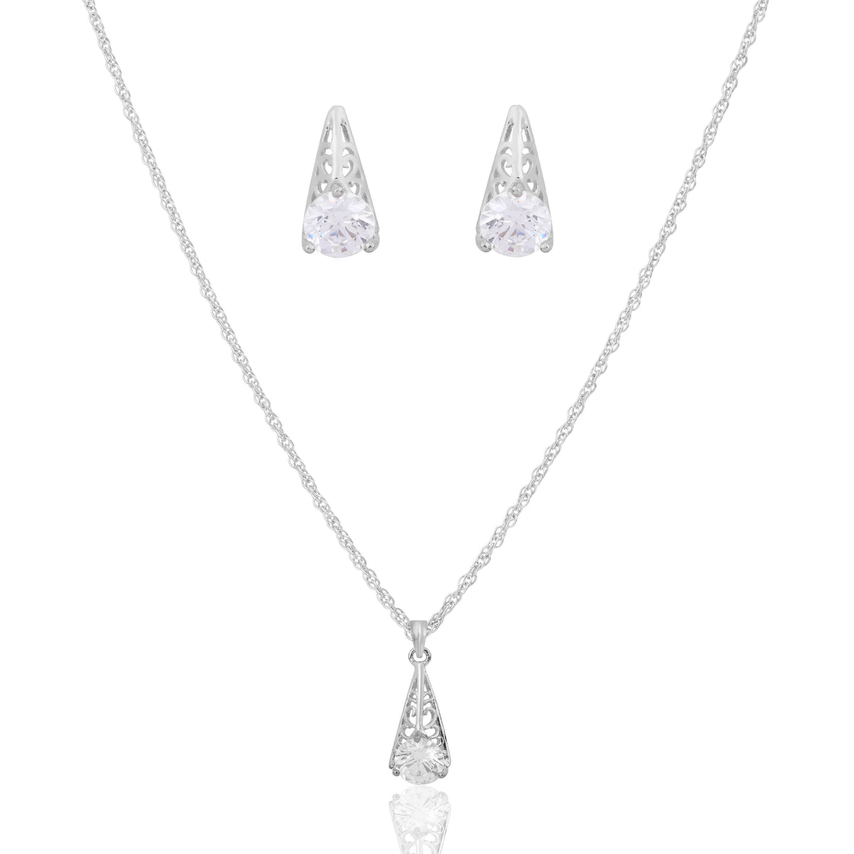 Sterling Silver Necklace Jewelry Set  Made Using Premium 925 Sterling Silver