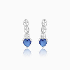 Blue Love Heart Necklace Set