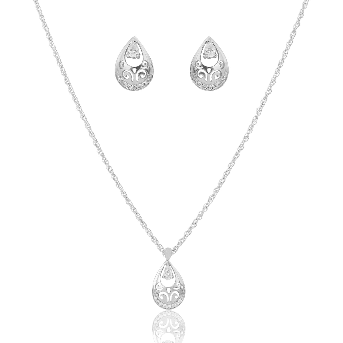 Vintage Styling Silver Necklace Jewelry Set  Made Using Premium 925 Sterling Silver