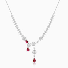 Ruby Red Necklace Set